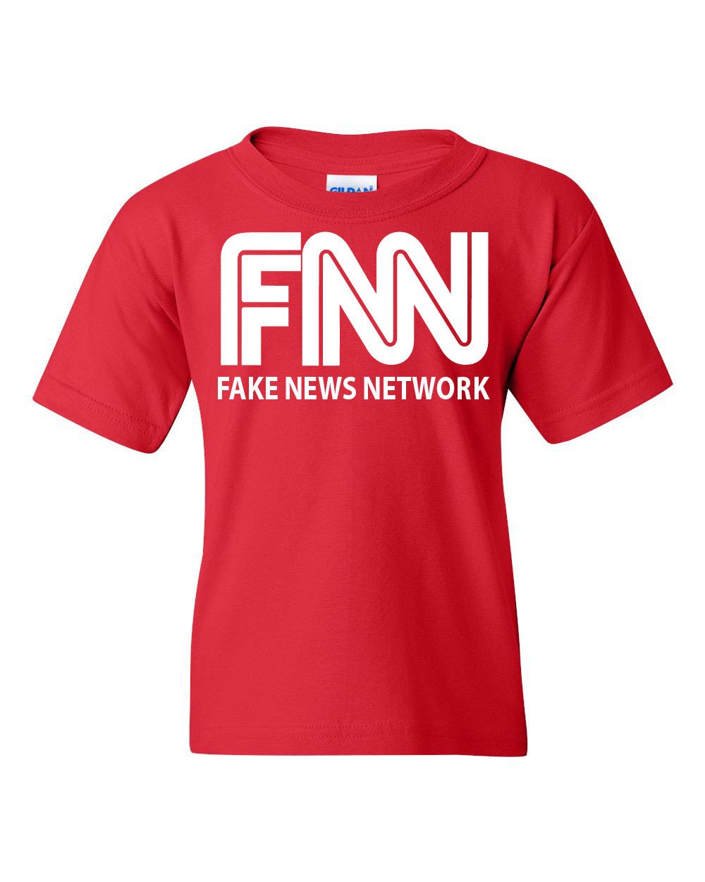 Tee Hunt FNN Funny Parody Crew Neck Sweatshirt Fake News Trump President 