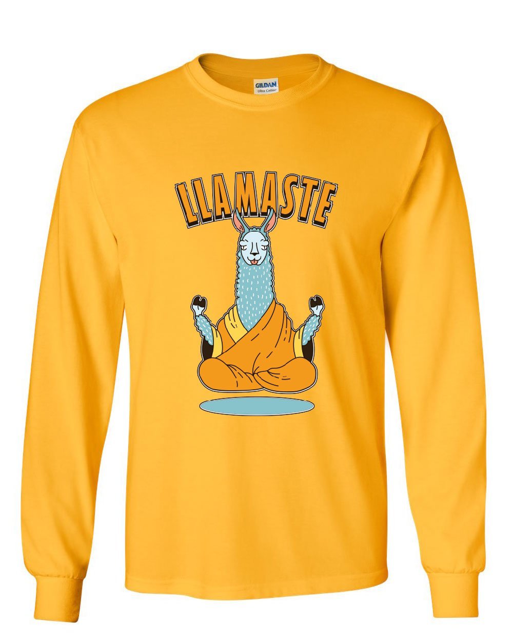 Tee Hunt Llamaste Sweatshirt Funny Yoga Namaste Llama Peace Pilates Lotus Om Sweater